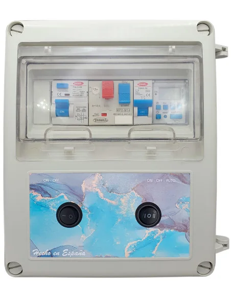 Cuadro Eléctrico Piscina Básico | Transformador 50W 12V/AC | 0,5 a 2 CV | 