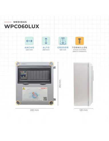 Cuadro eléctrico para iluminación de piscina 60W 12V DC IP65 WiFi WPC060LUXW | 8436612814476
