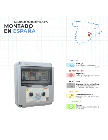 Cuadro eléctrico piscina 1CV Transformador 60W DC y Control RGB WPC060R-M-1 | 8436602509306