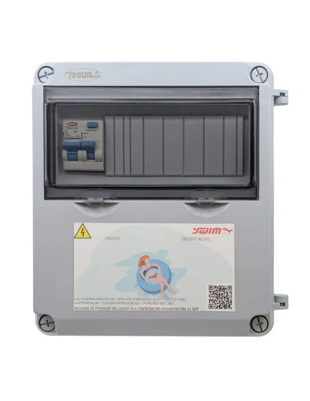 Cuadro eléctrico para iluminación de piscina WPCLUXR 150W 12V DC RGB IP65 con Diferencial WPC150LUXR | 8436602506459