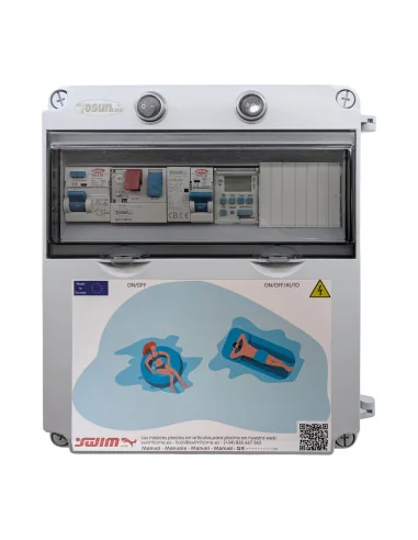 Cuadro Eléctrico Piscina Clorador | 1CV Contactor Transformador 150W Mando | 8436602509597