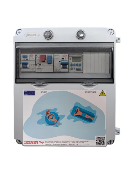 Cuadro Eléctrico Piscina Clorador | 1CV Contactor Transformador 150W Mando | 8436602509597