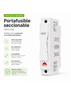 Portafusible Fotovoltaico 1000V DC 32A TSPV-32B | Celectricos 2