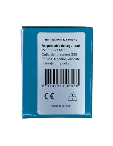 Disyuntor Diferencial RCBO TSN4-40L 1P+N 32A 30mA Tipo AC | 