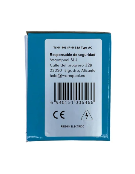 Disyuntor Diferencial RCBO TSN4-40L 1P+N 32A 30mA Tipo AC | 