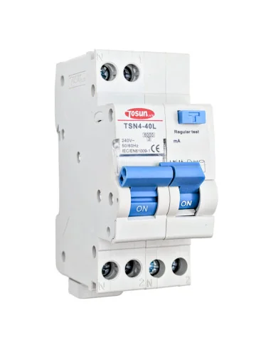 Disyuntor Diferencial RCBO TSN4-40L 1P+N 25A 30mA Clase AC 230V osun | 6940151006459